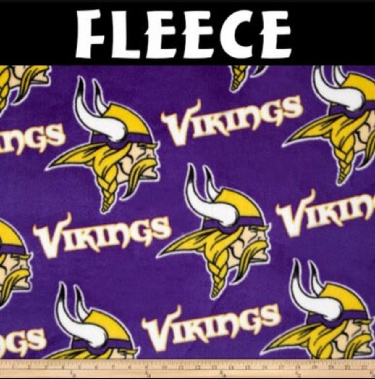 Licensed NFL Minnesota Vikings Purple Fleece 6457-D Fabric by the Yard